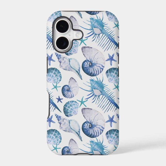Watercolor Shells Iphone Case (Back)