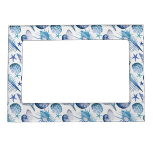 Watercolor Shells Magnetic Picture Frame