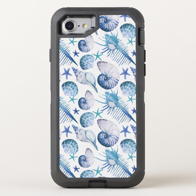 Watercolor Shells Otterbox iPhone Case (Back)