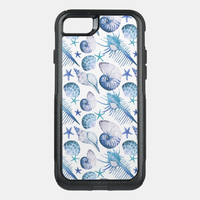 Watercolor Shells Otterbox iPhone Case (Back)