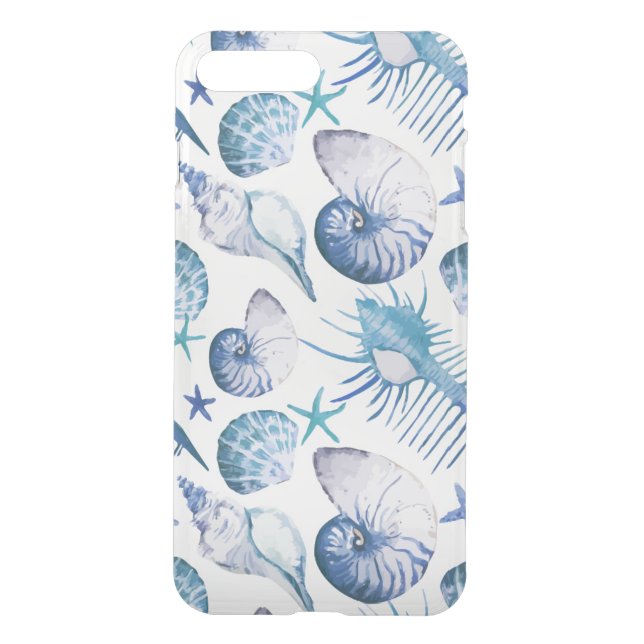 Watercolor Shells Uncommon iPhone Case (Back)