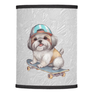 Watercolor Shih Tzu Lamp Shade