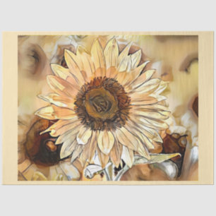 Watercolor Shine Sunflower Elegant Collection Tissue Paper