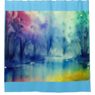 Watercolor Shower Curtain