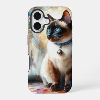  Watercolor  Siamese Cat 