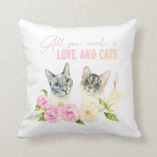 All You Need Is Love And A Cat Decorative Throw Pillows Zazzle