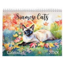 Watercolor Siamese Cats 2027