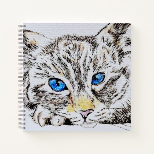 Watercolor Siamese Ragdoll Cat Notebook