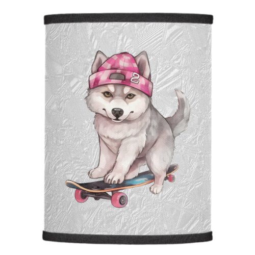 Watercolor Siberian Husky Lamp Shade