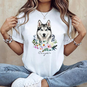 Watercolor Siberian Husky T-Shirt
