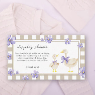 Watercolor silly goose - display shower card