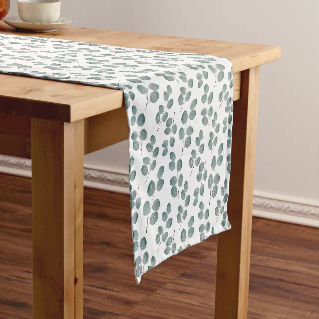 MartiGambaArt Eucalyptus Leaves Table Runner