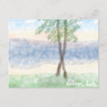 Watercolor Silver Lake Michigan Vista