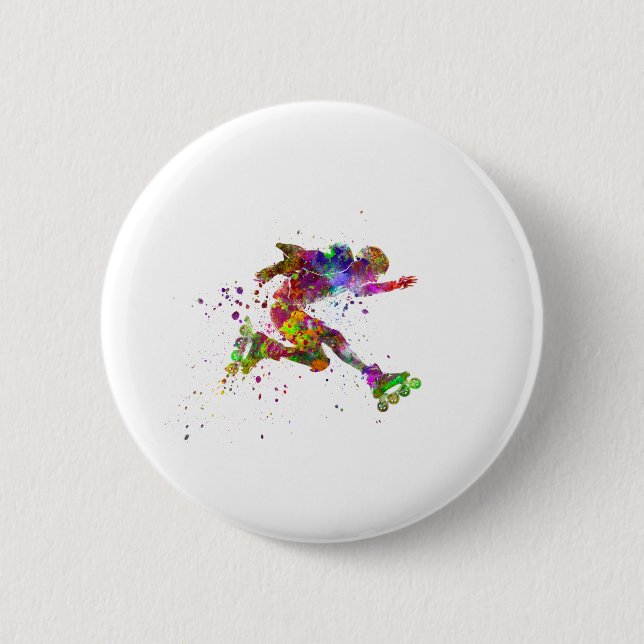 watercolor skater button (Front)