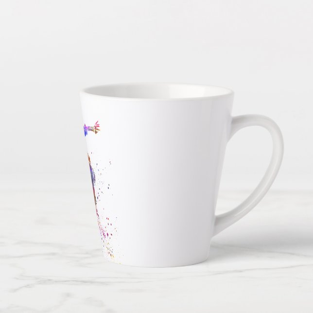 watercolor skater latte mug (Right)