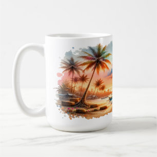 Watercolor Sketch Bali Indonesia Tropical Coffee Mug