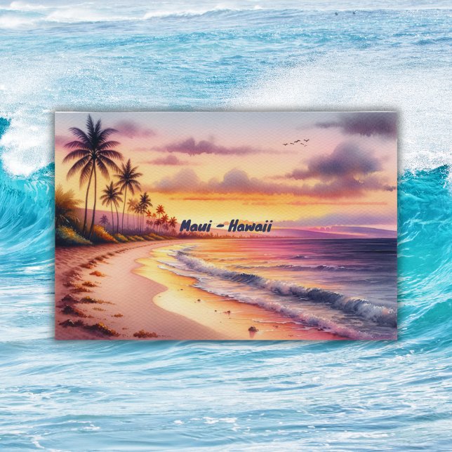 Watercolor Sketch Maui Hawaii Colorful | Poster (Creator Uploaded)