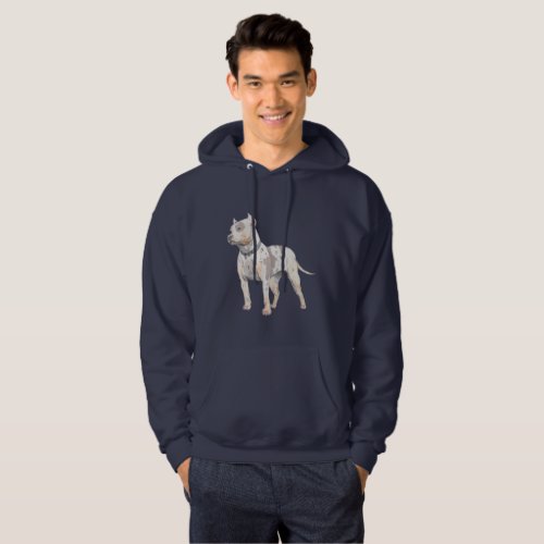 Watercolor Sketch Pit Bull Dog Hoodie