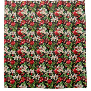 Watercolor sketched detailed elegant pattern of da shower curtain