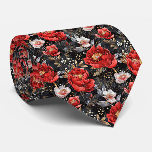 Watercolor sketched detailed pattern of delightful neck tie