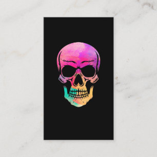 Watercolor Skull Human Skeleton Business Card