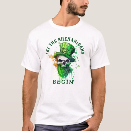 Watercolor Skull  T_Shirt