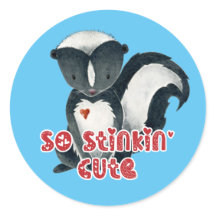 Watercolor skunk