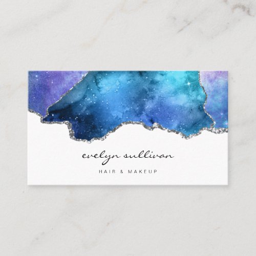 watercolor sky agate business card