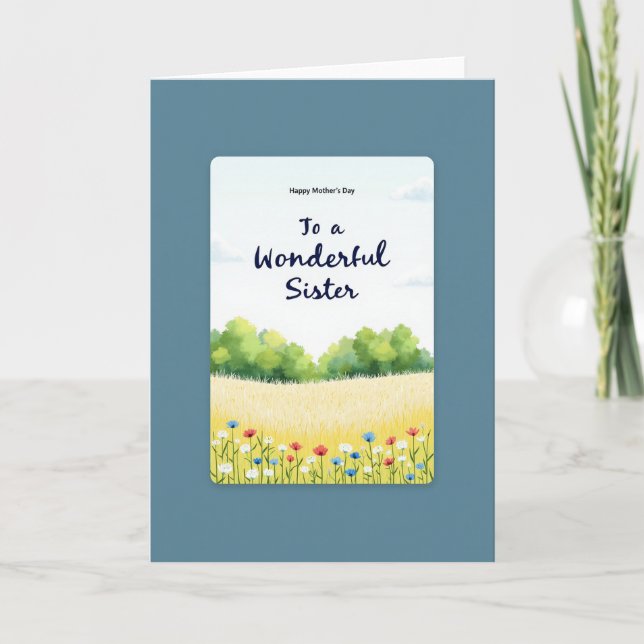 Watercolor Sky Mothers Day Card (Front)