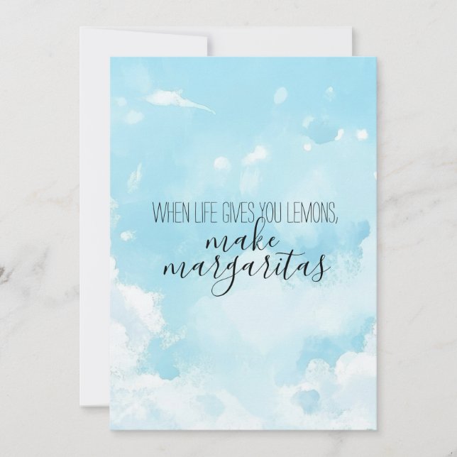 Watercolor Sky Thank You Card (Front)