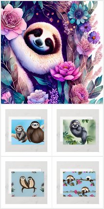 Watercolor Sloth, Wild life, Postcrossing Postcard