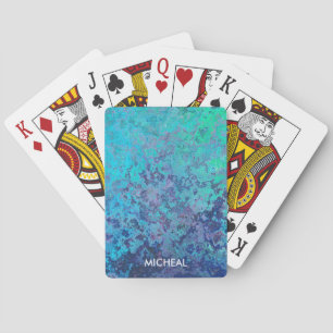 Watercolor Slpash Design Poker Cards