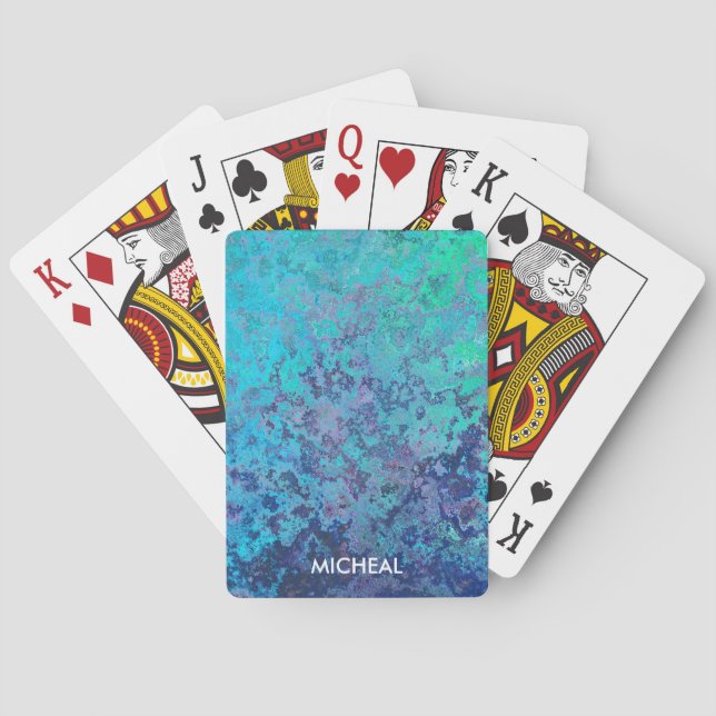 Watercolor Slpash Design | Poker Cards (Back)