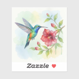 Watercolor Small Hummingbird Sticker