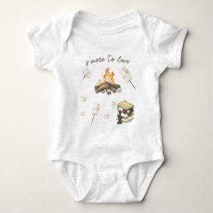 Watercolor S'more Baby Shower Bodysuit