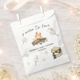 Watercolor S'more Baby Shower  Favor Bag