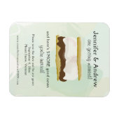 Watercolor S'mores Green Save the Date Magnet (Horizontal)