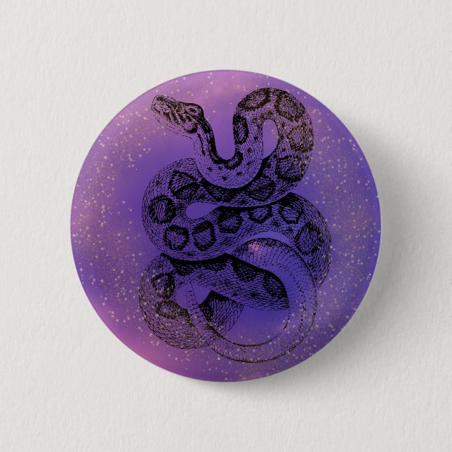 Watercolor snake button (Front)