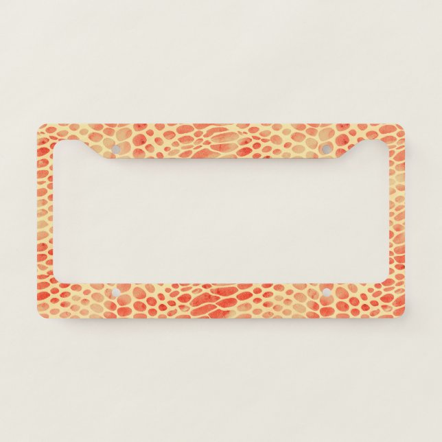 Watercolor Snake Print License Plate Frame (Front)