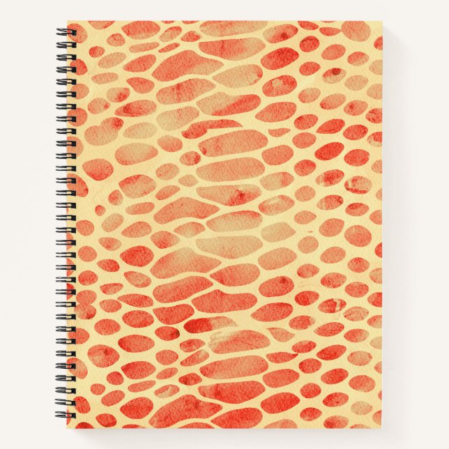 Watercolor Snake Print Notebook (Front)