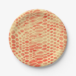 Watercolor Snake Print Paper Plates