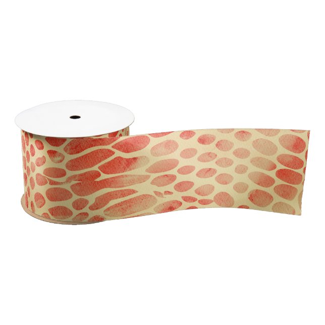 Watercolor Snake Print Satin Ribbon (Spool)