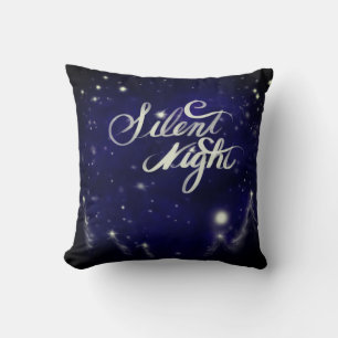 watercolor snow scene Christmas themed Throw Pillow