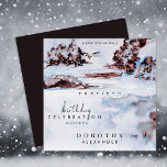 Watercolor Snow Winter Mountains Elegant Birthday Invitation<br><div class="desc">Invite guests to your Birthday Celebration with this stylishly formal and elegant invitation designed with a hand-painted snowy mountain landscape. Completely customizable for any Birthday Milestone.</div>
