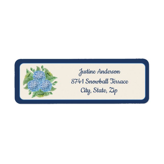 Watercolor Snowball Label (Front)
