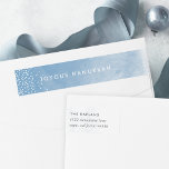Watercolor Snowfall Hanukkah Return Address Wrap Around Label<br><div class="desc">Elegant wraparound return address labels are designed to coordinate with our Shining Wishes and Watercolor Wishes Hanukkah card collections. Labels feature a blue watercolor wash background dotted with falling snow. Personalize with your return address on the front wraparound portion, and add a custom messsage to the back (shown with "Joyous...</div>