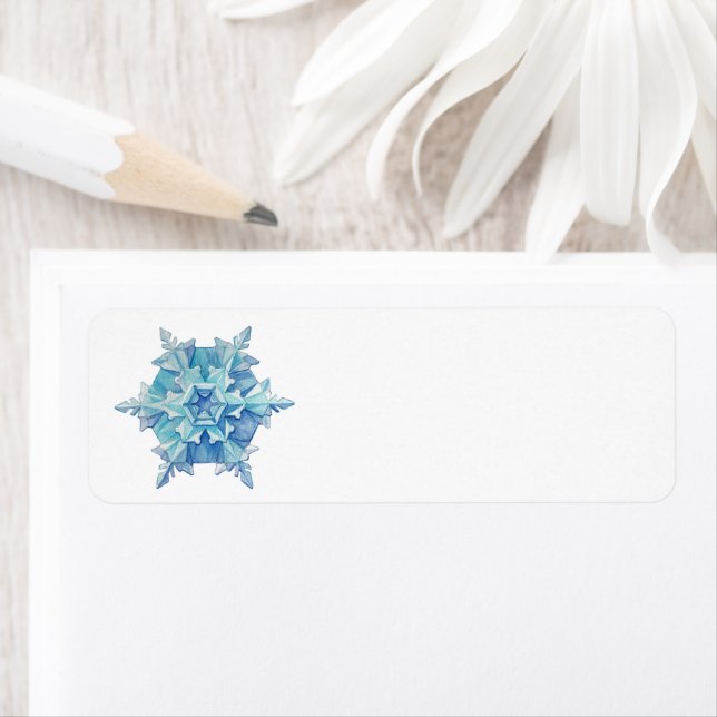 Watercolor Snowflake Address Label (Insitu)