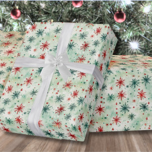 Watercolor Snowflake Christmas Wrapping Paper