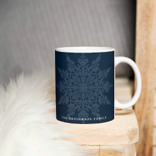 Watercolor Snowflakes Winter Custom Coffee Mug