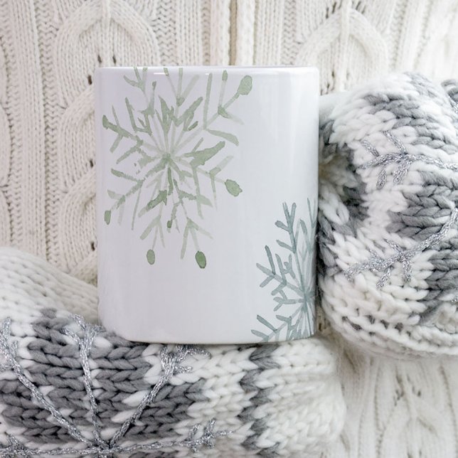 Watercolor Snowflakes Winter Mug (Creator Uploaded)